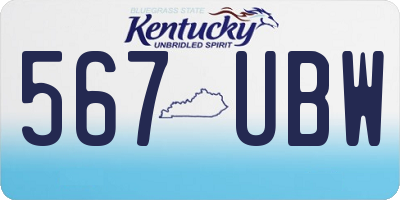 KY license plate 567UBW