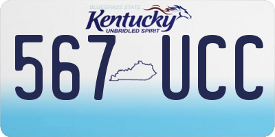 KY license plate 567UCC