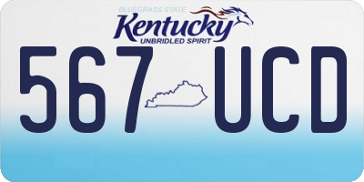 KY license plate 567UCD