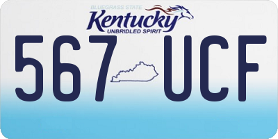 KY license plate 567UCF