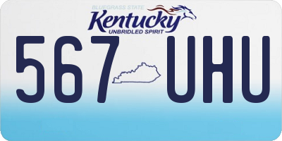 KY license plate 567UHU