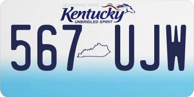 KY license plate 567UJW