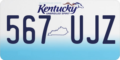 KY license plate 567UJZ