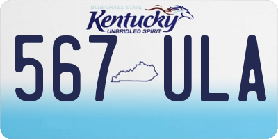 KY license plate 567ULA