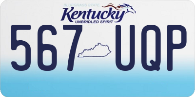 KY license plate 567UQP