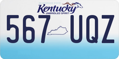 KY license plate 567UQZ