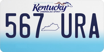 KY license plate 567URA