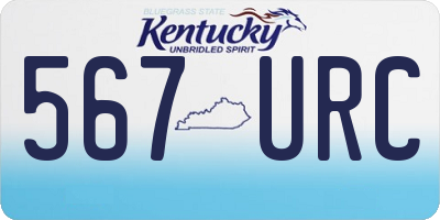KY license plate 567URC