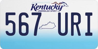 KY license plate 567URI