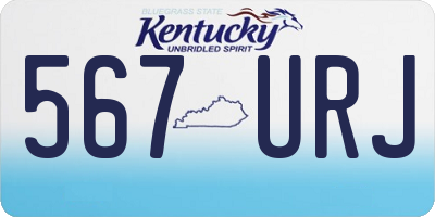 KY license plate 567URJ