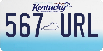 KY license plate 567URL