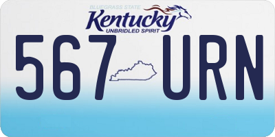 KY license plate 567URN