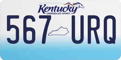KY license plate 567URQ