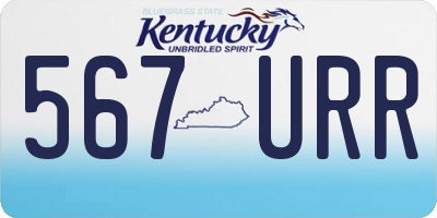 KY license plate 567URR