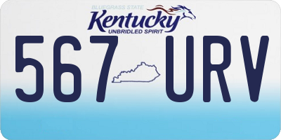 KY license plate 567URV