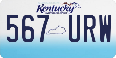 KY license plate 567URW