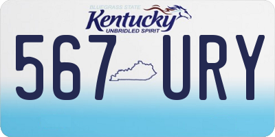 KY license plate 567URY