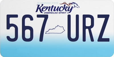 KY license plate 567URZ