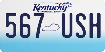 KY license plate 567USH