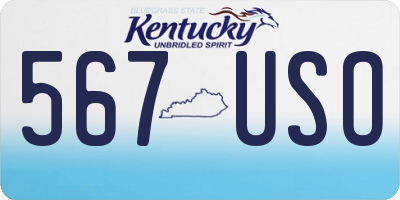 KY license plate 567USO