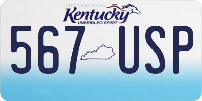 KY license plate 567USP