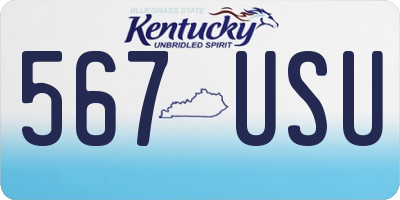 KY license plate 567USU