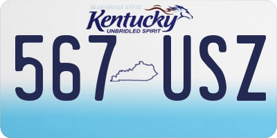 KY license plate 567USZ