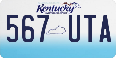 KY license plate 567UTA
