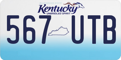 KY license plate 567UTB