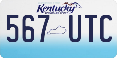 KY license plate 567UTC