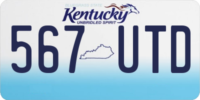 KY license plate 567UTD
