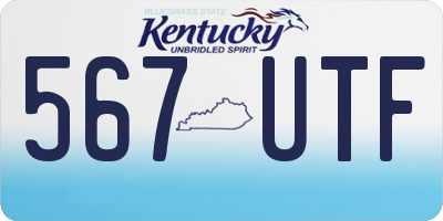KY license plate 567UTF