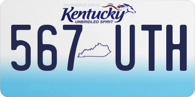KY license plate 567UTH