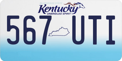 KY license plate 567UTI