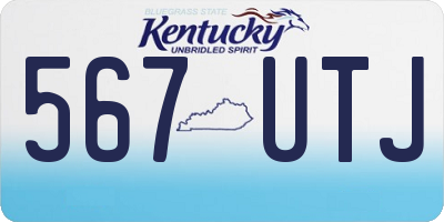 KY license plate 567UTJ