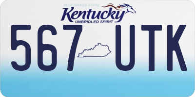 KY license plate 567UTK