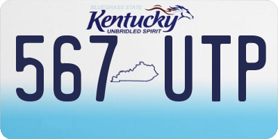 KY license plate 567UTP