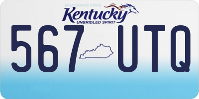 KY license plate 567UTQ