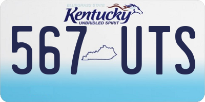 KY license plate 567UTS