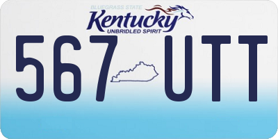 KY license plate 567UTT