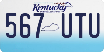 KY license plate 567UTU