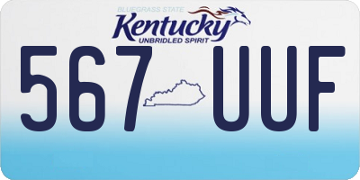KY license plate 567UUF