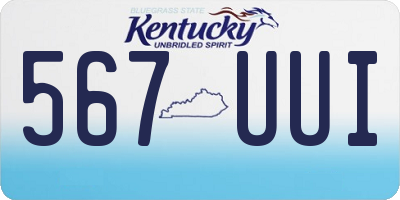 KY license plate 567UUI