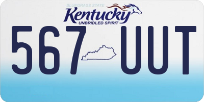 KY license plate 567UUT