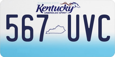 KY license plate 567UVC