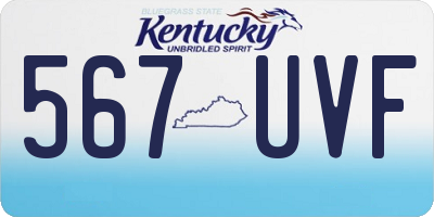 KY license plate 567UVF