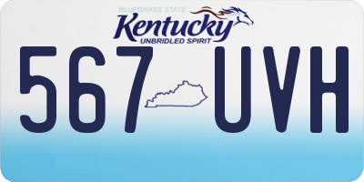 KY license plate 567UVH