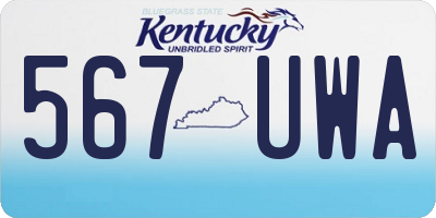 KY license plate 567UWA