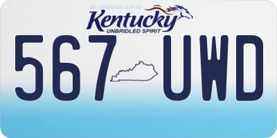 KY license plate 567UWD