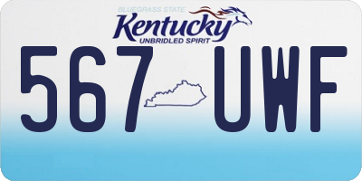 KY license plate 567UWF